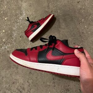Nike Reverse Bred Jordan 1 lows, size 6.5